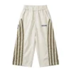 Sundaykids Boys Quick Dry 3/4 Shorts Side Stripe Breathable Loose Fit Elastic Waist Casual Sports Pants