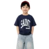 Sundaykids Boys Street Style Big Letter T-shirt Oversized Drop Shoulder Cotton Breathable