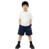 Sundaykids Boys Casual Letter Print Shorts Elastic Waist Breathable Soft Daily School Wear for Kids