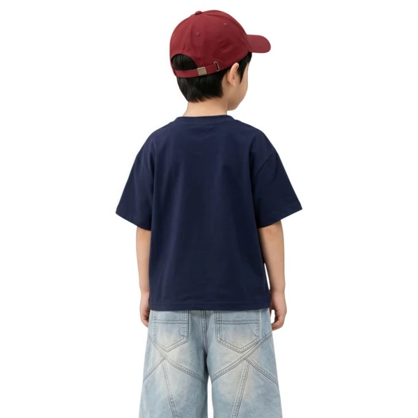 Sundaykids Boys Street Style Big Letter T-shirt Oversized Drop Shoulder Cotton Breathable