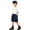 Sundaykids Boys Casual Letter Print Shorts Elastic Waist Breathable Soft Daily School Wear for Kids