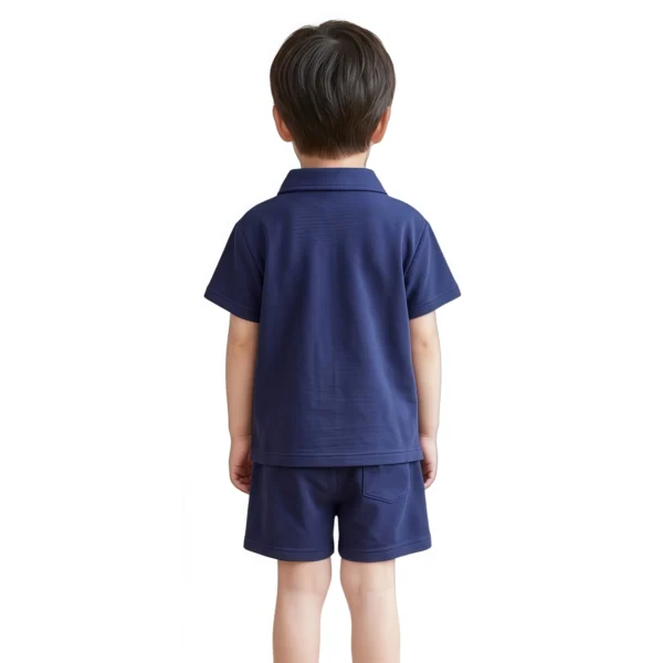 Sundaykids Boys' Summer Polo Set: T-shirt and Shorts, Cute Two-Piece Set