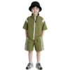 Sundaykids Children's summer Korean version boys and girls sun protection sports short-sleeved suit shorts casual two-piece suit