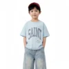 Sundaykids Boys Street Style Big Letter T-shirt Oversized Drop Shoulder Cotton Breathable