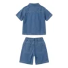 Sundaykids Toddler Boys' Denim Outfit - Short - Sleeve Top & Shorts for 1 - 6 Years