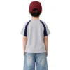 Sundaykids Boys Raglan Sleeve T-shirt Breathable Short Sleeve Top for 1-6Y