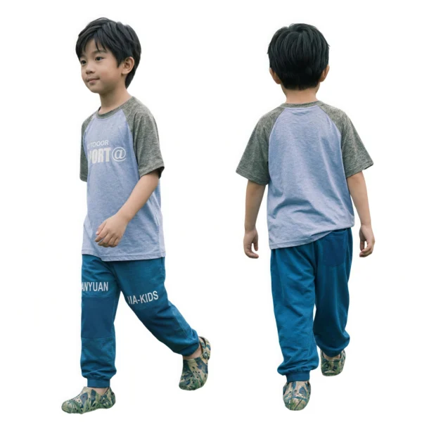 OKP004 SundayKids Outdoor Mesh Casual Pants, Cooling, Quick-Drying, Sweat-Absorbing Casual Long Pants/Breathable 140g Lightweight Air-Conditioned Pants, Durable, Washable, Jogger-Length Casual Pants