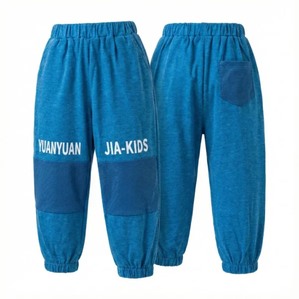 OKP004-Blue SundayKids Outdoor Mesh Casual Pants, Cooling, Quick-Drying, Sweat-Absorbing Casual Long Pants/Breathable 140g Lightweight Air-Conditioned Pants, Durable, Washable, Jogger-Length Casual Pants