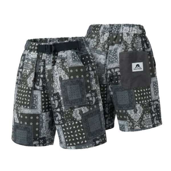 SundayKids outdoor casual shorts, retro print trendy men's shorts, durable and washable casual pants.