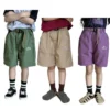 SundayKids casual quick-drying beach shorts, waterproof and breathable macaron-colored shorts, durable, washable, and retain their shape in solid colors.