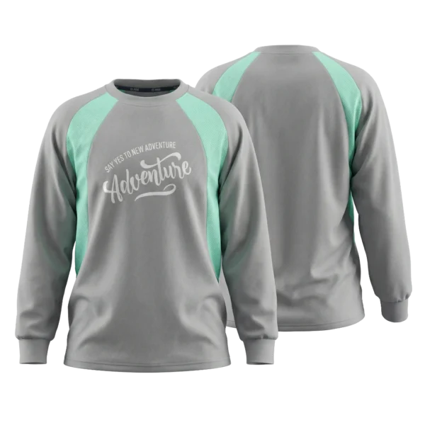 SundayKids casual quick-drying mesh breathable long-sleeved top, waterproof and sweat-wicking color-blocked long sleeves, suitable for siblings to wear, family outdoor gatherings.
