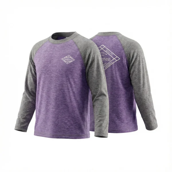 SundayKids casual quick-drying mesh breathable long-sleeved top, waterproof and sweat-wicking color-blocked long sleeves, suitable for siblings to wear, family outdoor gatherings.