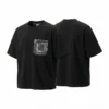SundayKids casual black T-shirt with large pockets, cool and sweat-wicking color-blocked design, perfect for siblings to wear together.