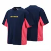 OKT007-Blue SundayKids quick-drying, breathable mesh outdoor T-shirt, color-blocked, cool-feeling, sweat-wicking, and stretchy top, suitable for siblings, parent-child outfits.