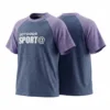 OKT008-Purple SundayKids quick-drying and breathable outdoor T-shirt, color-blocked, cool-feeling, sweat-wicking, and stretchy top, suitable for siblings, parent-child outfits.