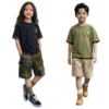 OKT010 SundayKids outdoor layered solid color printed T-shirt, color-blocked, sweat-wicking, stretchy top, suitable for siblings, parent-child outfits.