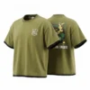 OKT010-Green SundayKids outdoor layered solid color printed T-shirt, color-blocked, sweat-wicking, stretchy top, suitable for siblings, parent-child outfits.