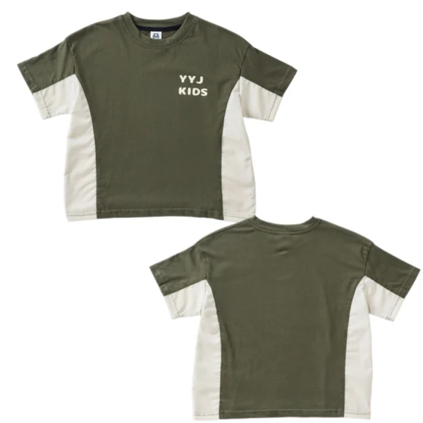 SundayKids outdoor crew neck T-shirt, color-blocked, sweat-wicking, quick-drying top, suitable for siblings, parent-child outfits.