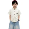 主图 (1) Sundaykids Toddler Boys' Speckled Short - Sleeve Shirt - Casual & Cute for 1 - 6 Years