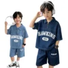 Sundaykids Toddler Boys' Denim Outfit - Short - Sleeve Top & Shorts for 1 - 6 Years