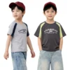 Sundaykids Boys Raglan Sleeve T-shirt Breathable Short Sleeve Top for 1-6Y