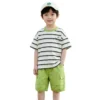 Sundaykids Boys Striped Contrast Collar Cargo Terno Set