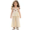 SundayKids Girls 2PCS  Sleeveless Top Wide Leg Pants Set