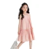 Sundaykids Kids Girl Dress Solid Color Casual Dress For 1-7Y Girls