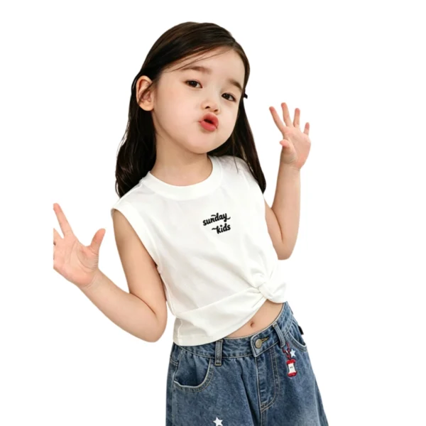 主图 Sundaykids T-shirt Cotton Short Sleeved Casual Top For Girls