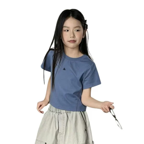 Sundaykids Cotton Short Sleeved Casual T-shirt For Girls