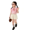 主图 SundayKids Kids Girl Terno Floral Bowknot Shirt With Short Set For Girls
