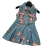 Sundaykids Korean Girls' Printed Denim Sleeveless Dress 2-8Y