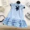 Sundaykids Girls' Short-sleeved Shirt Dress Kids Girl Princess Dress