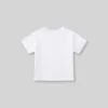 Sundaykids Girl T-shirt White Cotton Short Sleeved Casual Top