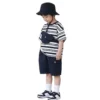 Sundaykids boys short-sleeved suit 1-6 years old boy summer striped pocket t-shirt baby boy clothes