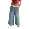 SundayKids Girls Light Wash Wide Leg Denim Pants
