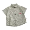 Sundaykids Toddler Boys' Classic Gingham Shirt - Short - Sleeve with Pocket Embroidery