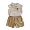 Sundaykids Boy suit POLO two-piece suit, fashionable and fashionable striped suit