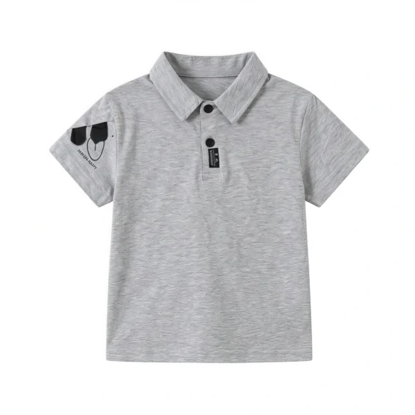 Sundaykids new 1-6 year old boys and girls lapel POLO shirt cuffs ears bear short sleeves