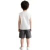 Sundaykids Toddler Boys' Fun Monster Graphic Vest & Cargo Shorts Set - Cool Style for 1 - 6 Years