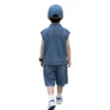 Sundaykids New Soft denim two-piece terno for boys - casual outfit for babies