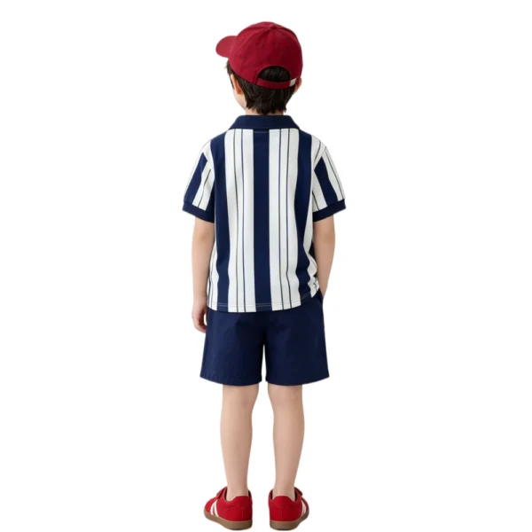 Sundaykids Stylish two-piece polo shirt for boys ages 1-6