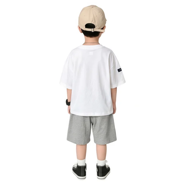 副图二 Sundaykids Children's short-sleeved T-shirts, pure cotton, all-match tops for children